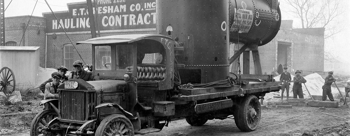 E.T. GRESHAM COMPANY, Inc. was established on October 16, 1916 as one of Norfolk’s first ‘motor-truck’ companies.